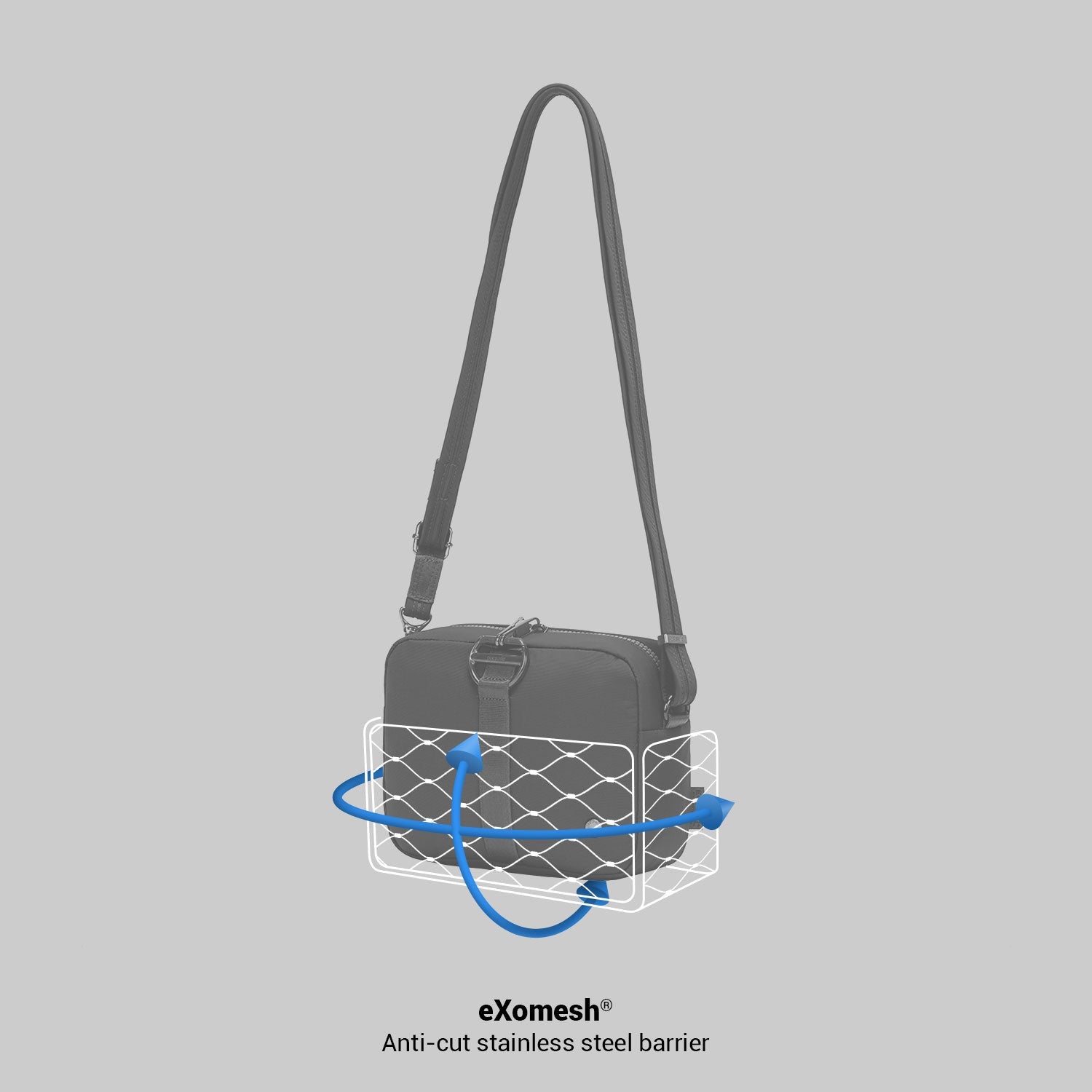 Product image of Pacsafe® CX Anti-Theft Square Crossbody Pacsafe® CX Anti-Theft Square Crossbody, Serenity Blue