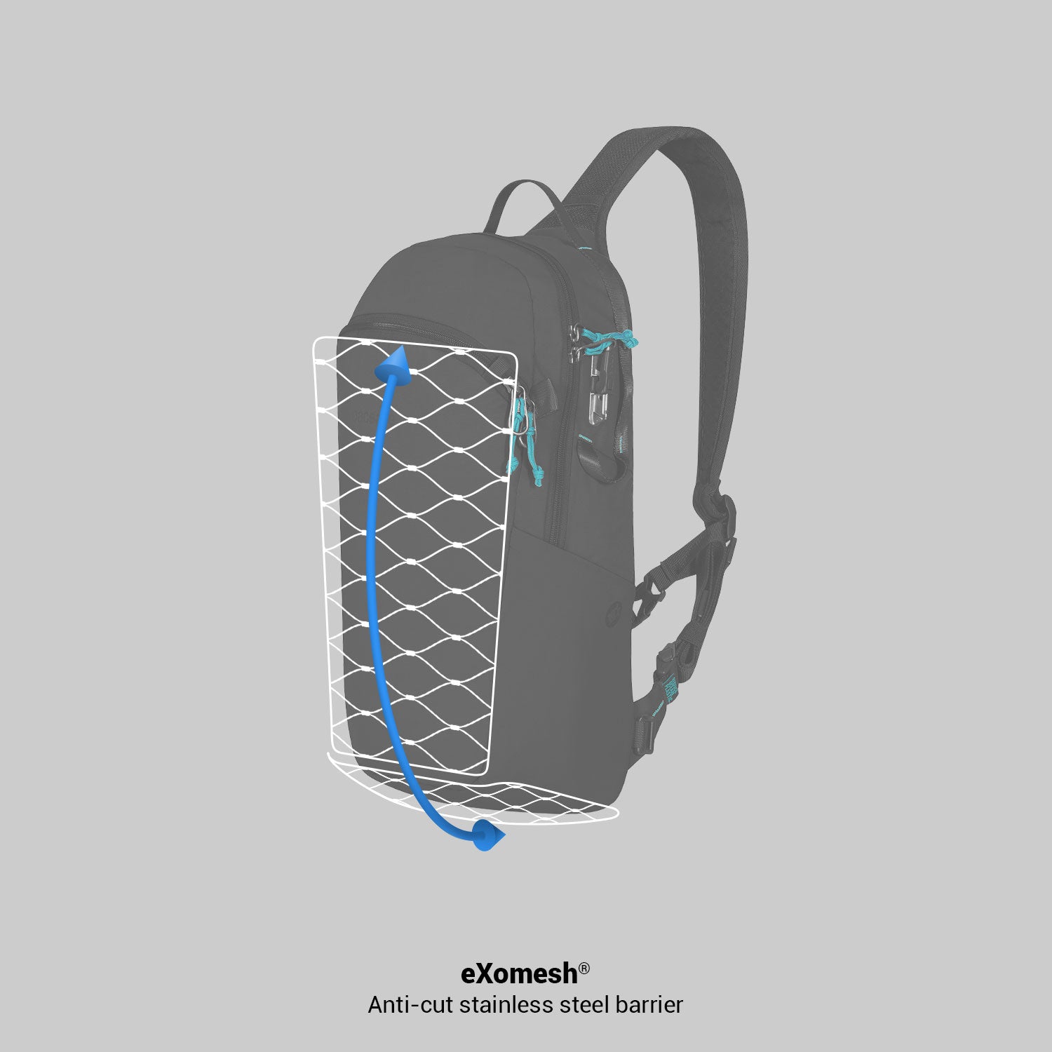 Product image of Pacsafe® ECO 12L anti-theft Sling backpack Pacsafe® ECO 12L anti-theft sling backpack, Tidal Teal