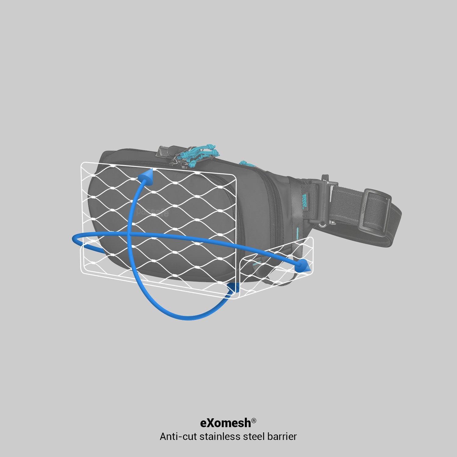 Product image of Pacsafe® ECO anti-theft waist pack Pacsafe® ECO anti-theft waist pack, Tidal Teal