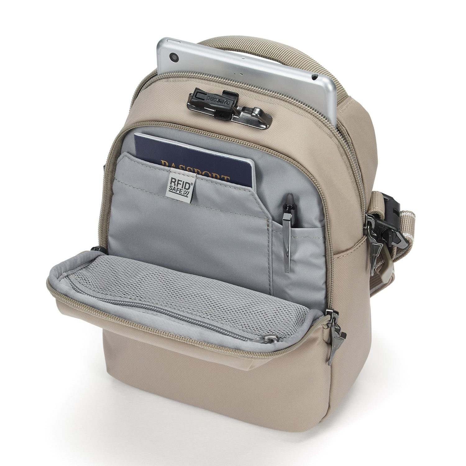 Product image of Pacsafe® V Anti-Theft Companion Crossbody Pacsafe® V Anti-Theft Companion Crossbody, Beige