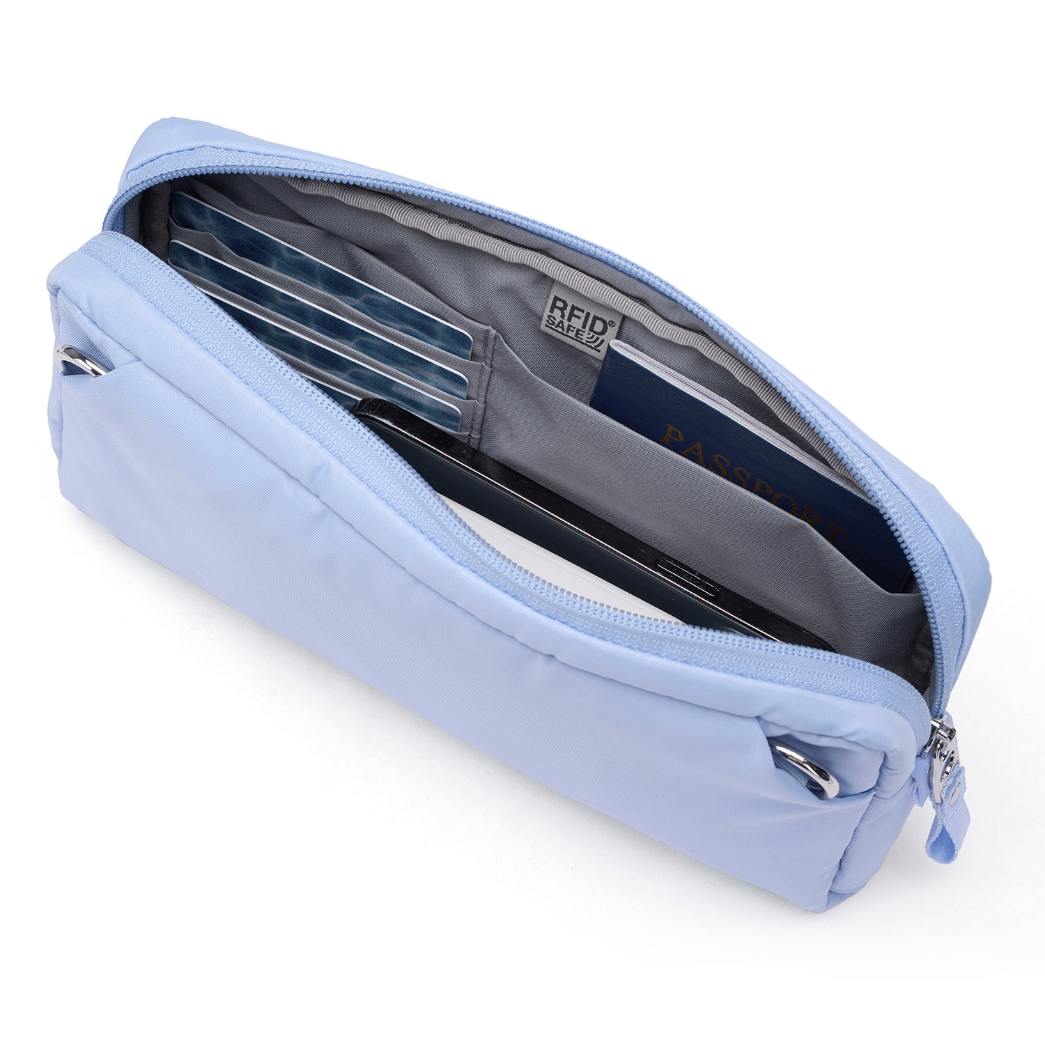 Product image of Pacsafe® W Anti-Theft 3-In-1 Sling Pacsafe® W Anti-Theft 3-In-1 Sling, Serenity Blue