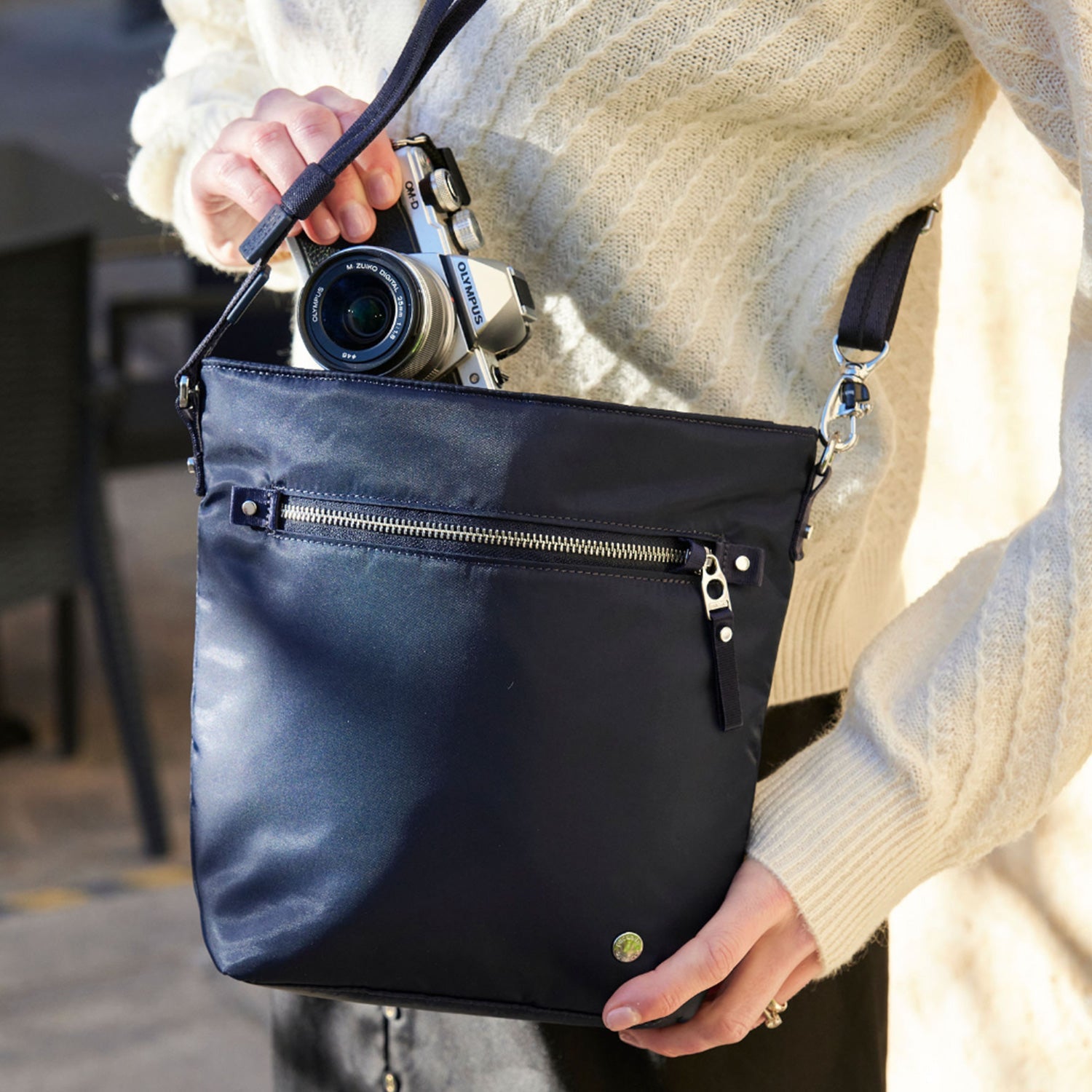 Product image of Pacsafe® W Anti-Theft Crossbody Pacsafe® W Anti-Theft Crossbody, Serenity Blue