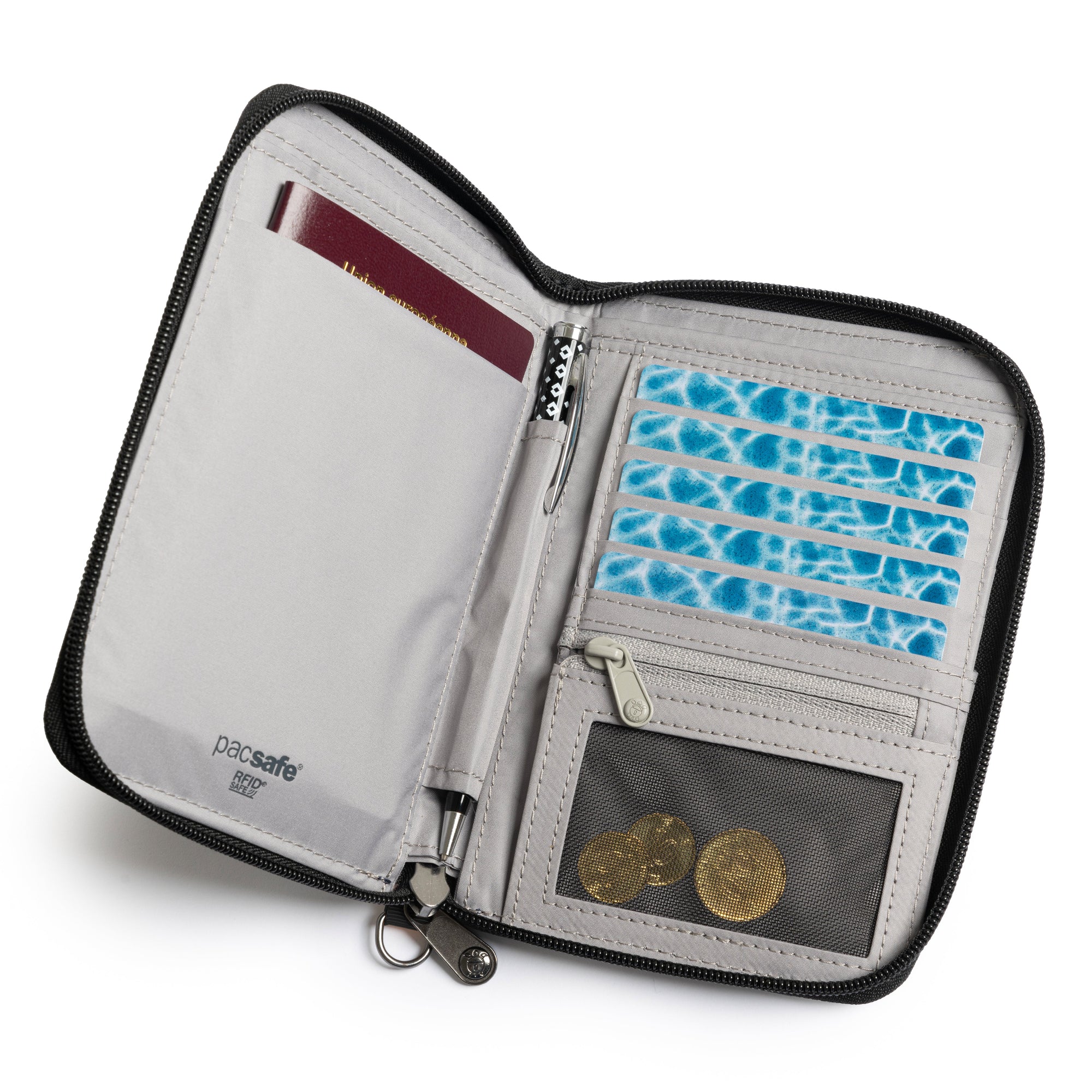 Product image of Pacsafe® RFIDsafe™ RFID blocking compact travel organizer Pacsafe® RFIDsafe™ RFID blocking compact travel organizer
