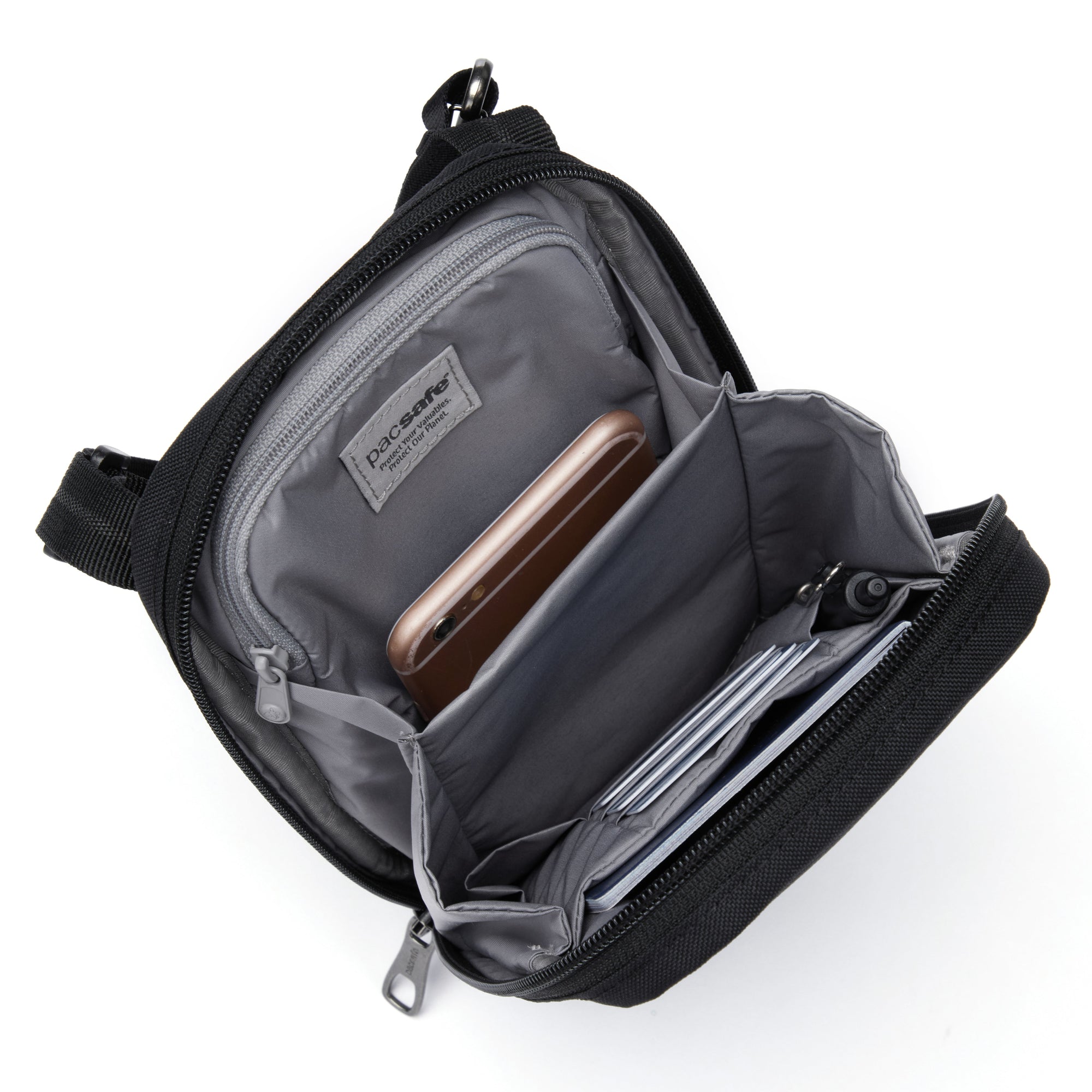 Product image of Pacsafe® RFIDsafe™ RFID blocking tech crossbody Pacsafe® RFIDsafe™ RFID blocking tech crossbody