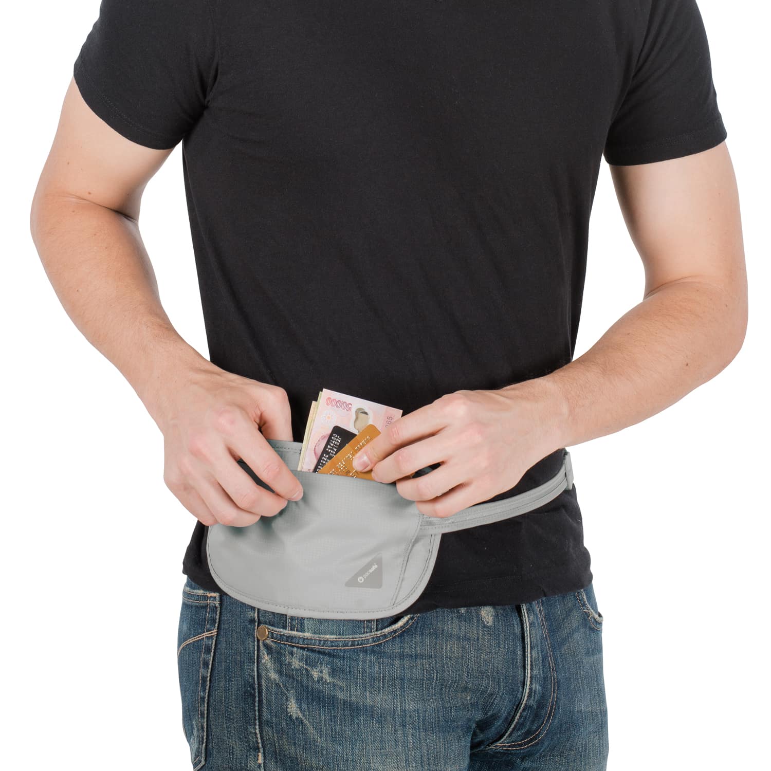 Product image of Pacsafe® Coversafe® X100 RFID blocking security waist wallet Coversafe X100 RFID Blocking Security Waist Wallet, Gray