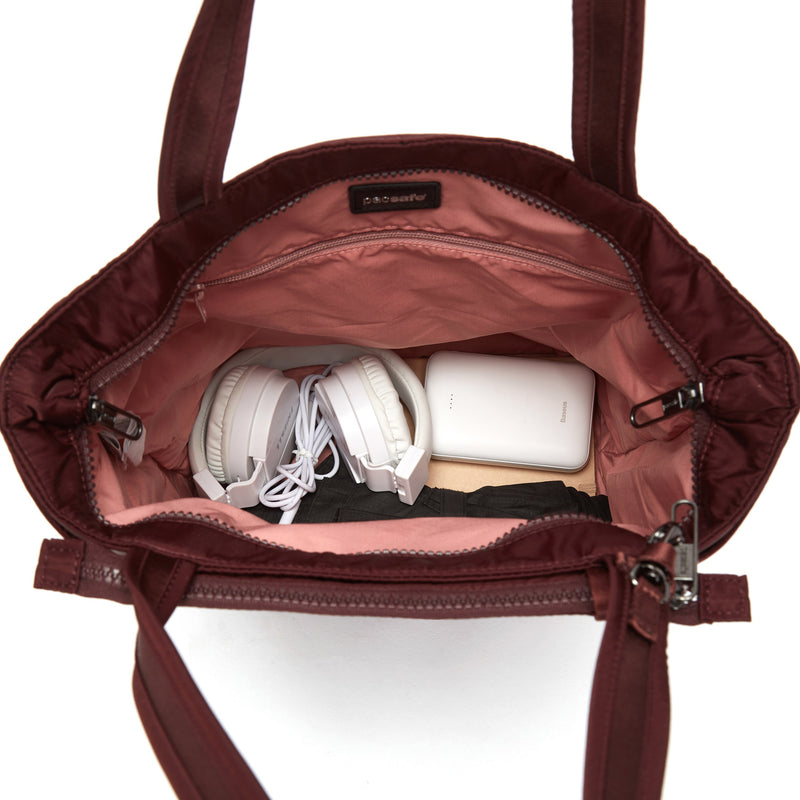 Citysafe CX Anti-Theft Packable Vertical Tote, Merlot