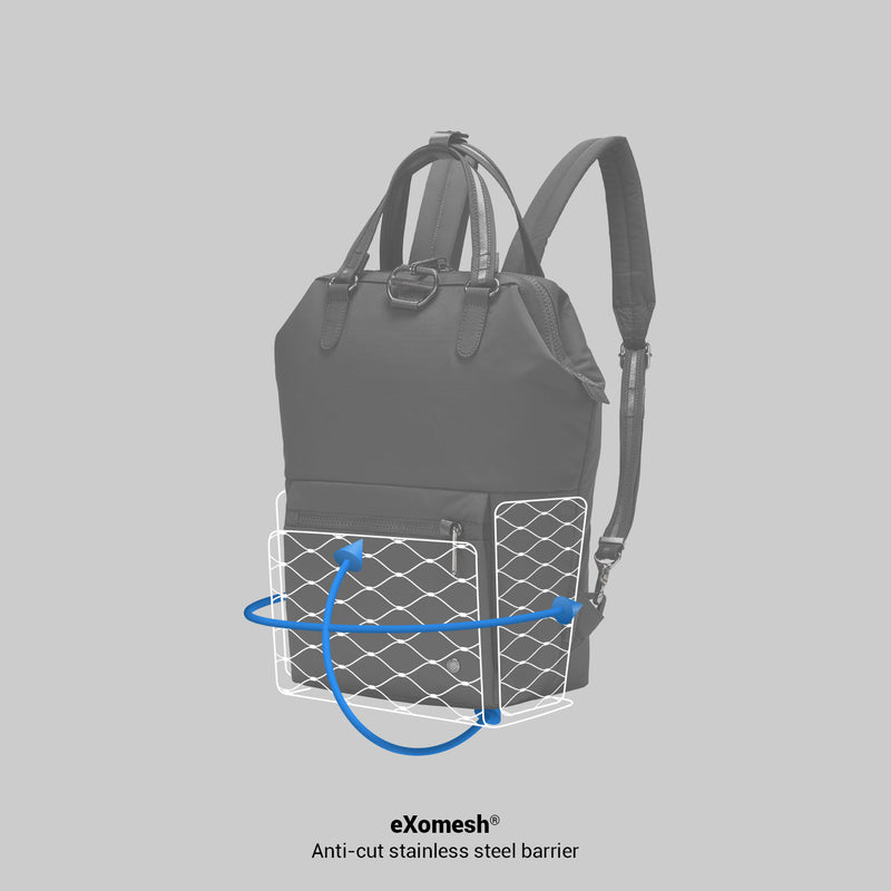 antitheft rfid mini backpack gray made by design Pacsafe® CX anti-theft mini backpack | Pacsafe® – Pacsafe