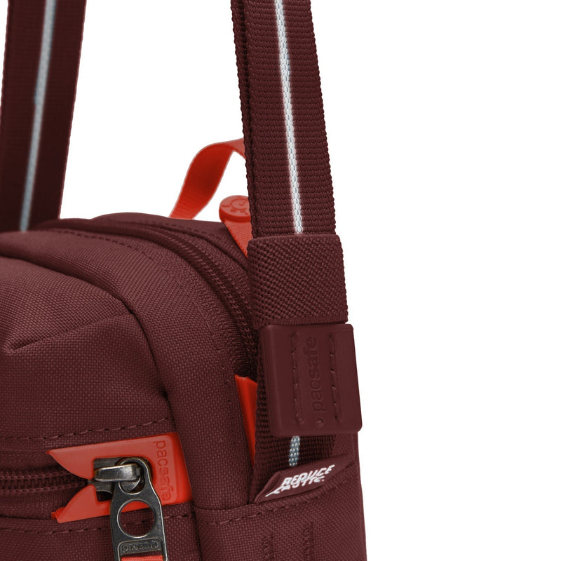 Pacsafe® GO anti-theft micro crossbody, Garnet Red