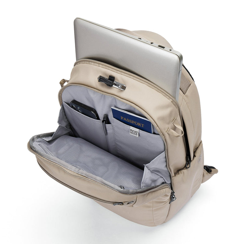 Pacsafe® V 26L Anti-Theft Tour Backpack, Beige