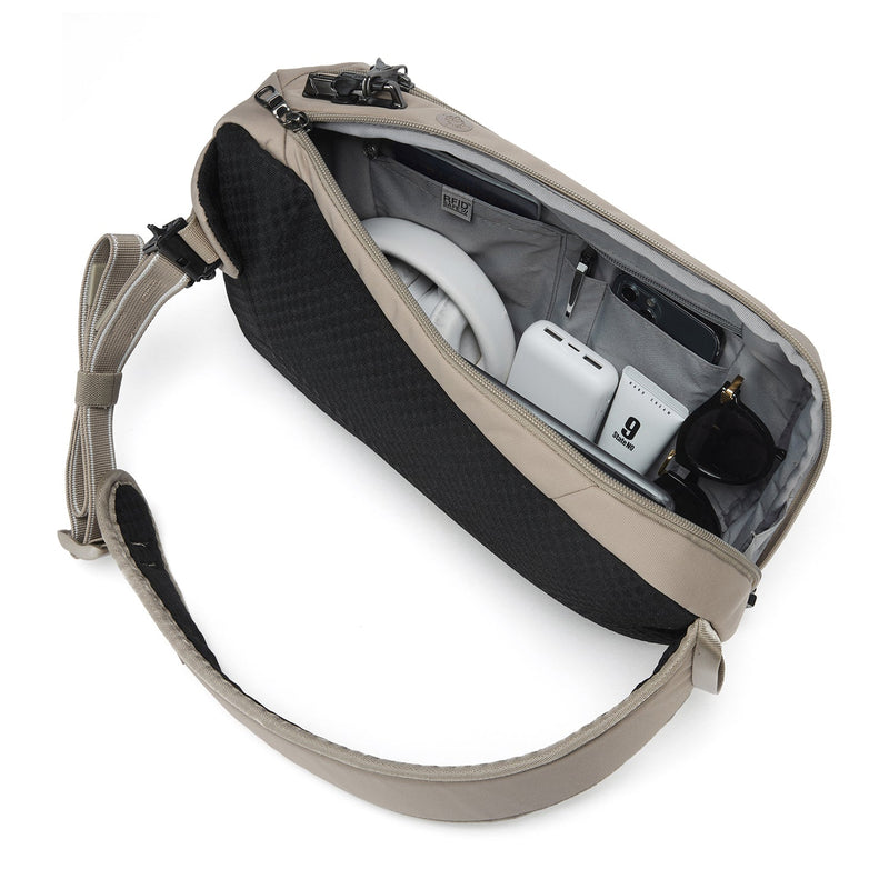 Pacsafe® V Tech Anti-Theft Sling Pack, Beige