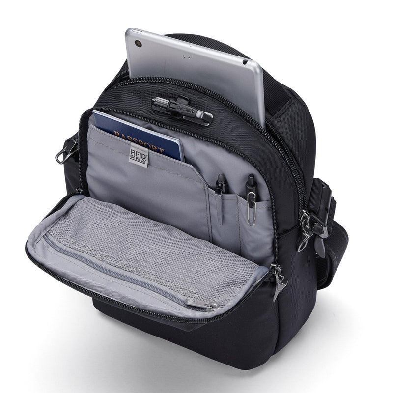Pacsafe® V anti-theft tour crossbody, Jet Black