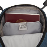 RFIDsafe®  RFID Blocking Travel Crossbody, Dark Denim