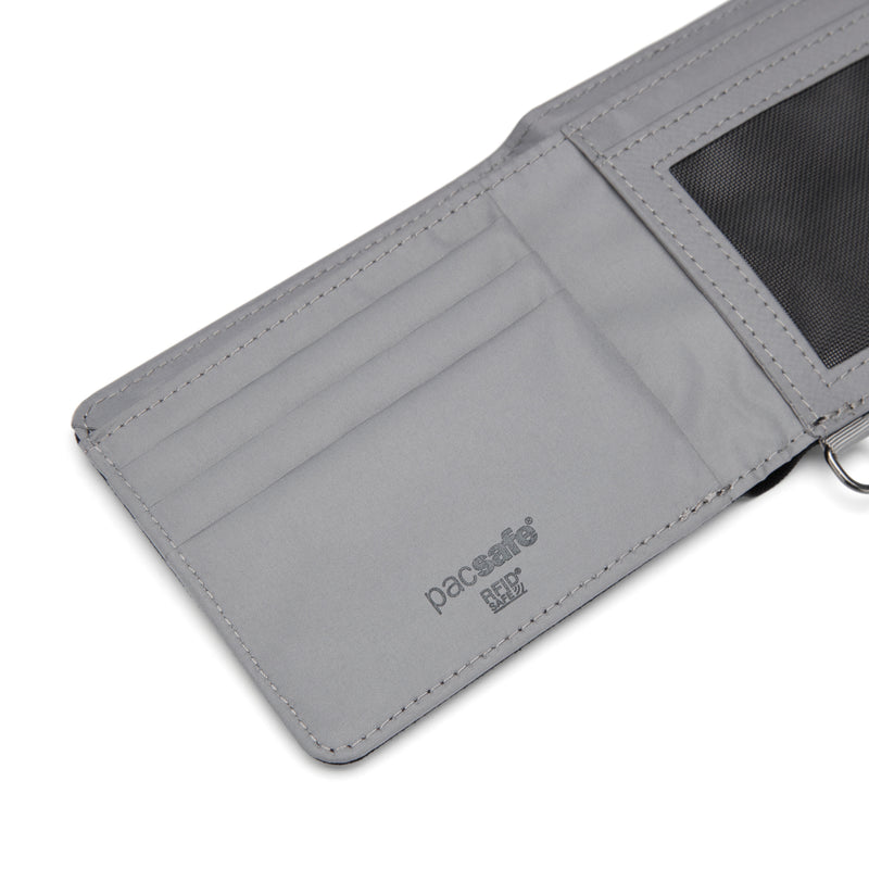 Pacsafe® RFIDsafe™ RFID blocking bifold wallet, Jet Black