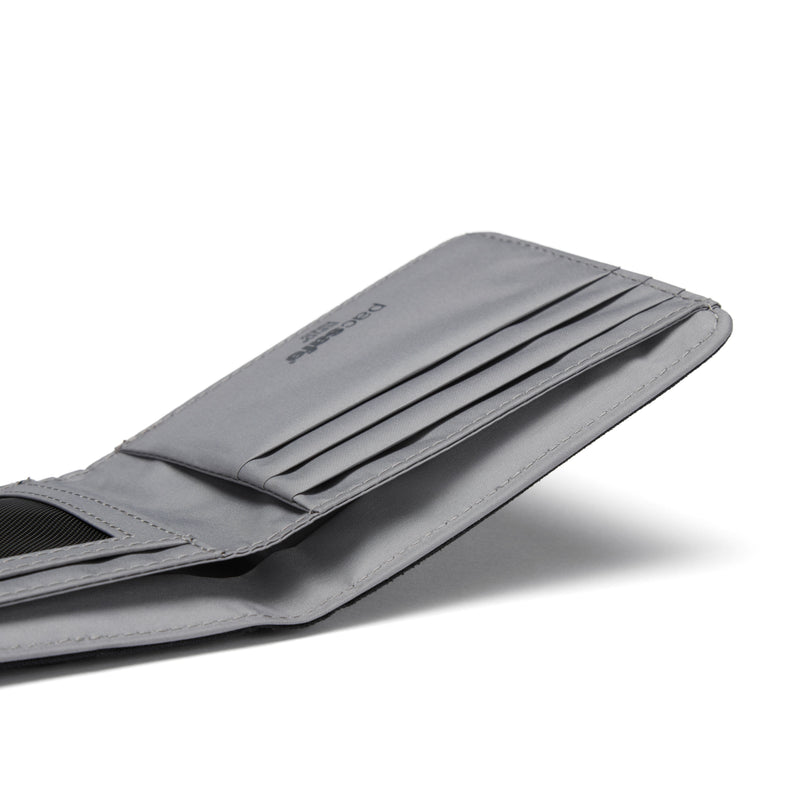 Pacsafe® RFIDsafe™ RFID blocking bifold wallet, Jet Black
