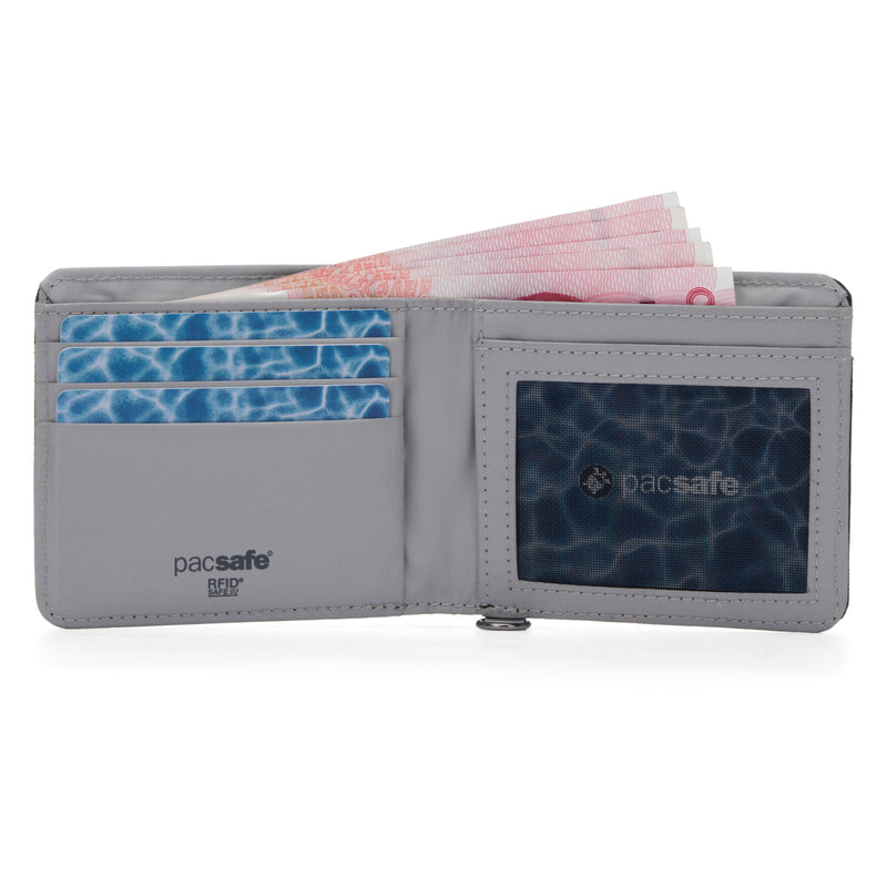 Pacsafe® RFIDsafe™ RFID blocking bifold wallet, Jet Black