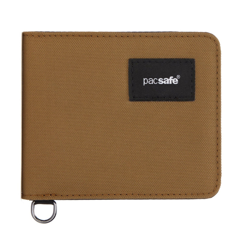 Pacsafe® RFIDsafe™ RFID blocking bifold wallet, Tan