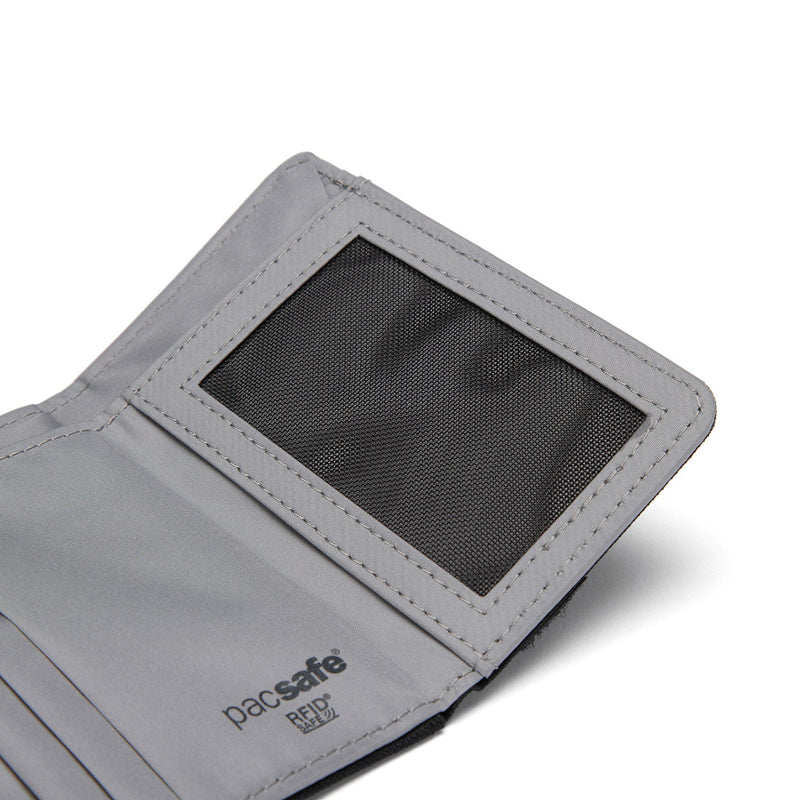 Pacsafe® RFIDsafe™ RFID blocking trifold wallet, Jet Black