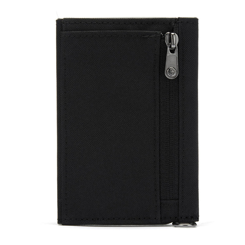 Pacsafe® RFIDsafe™ RFID blocking trifold wallet, Jet Black