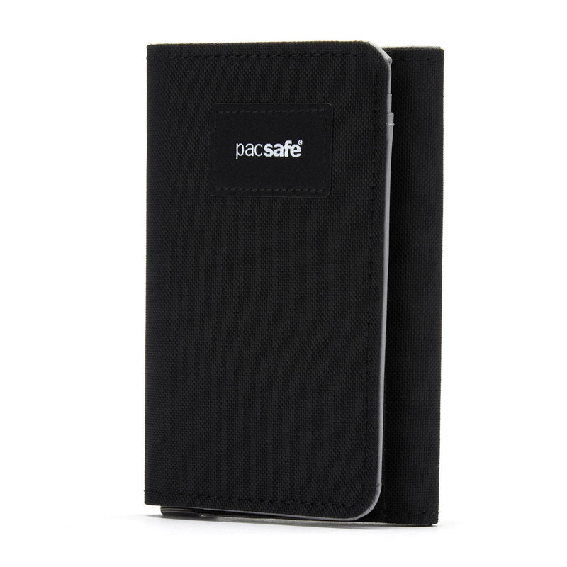 Pacsafe® RFIDsafe™ RFID blocking trifold wallet, Jet Black