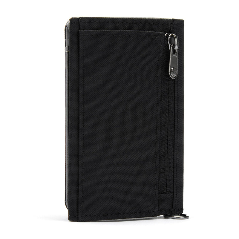 Pacsafe® RFIDsafe™ RFID blocking trifold wallet, Jet Black