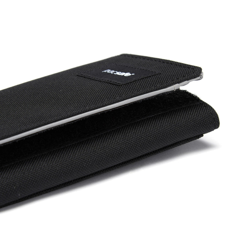 Pacsafe® RFIDsafe™ RFID blocking trifold wallet, Jet Black