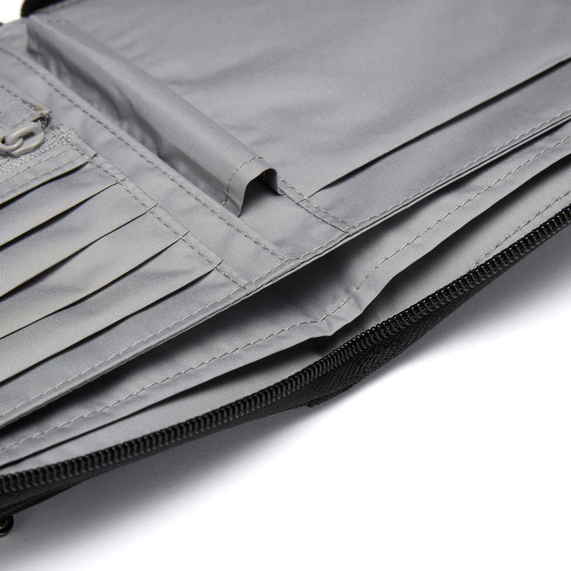 Pacsafe® RFIDsafe™ RFID blocking compact travel organizer, Jet Black