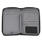Pacsafe® RFIDsafe™ RFID blocking compact travel organizer, Jet Black