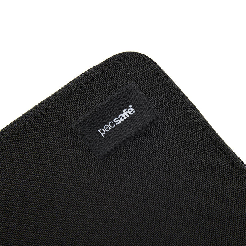 Pacsafe® RFIDsafe™ RFID blocking compact travel organizer, Jet Black
