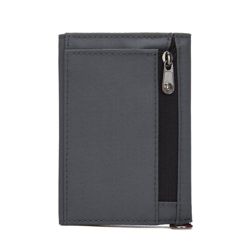 Pacsafe® RFIDsafe™ RFID blocking trifold wallet, Slate