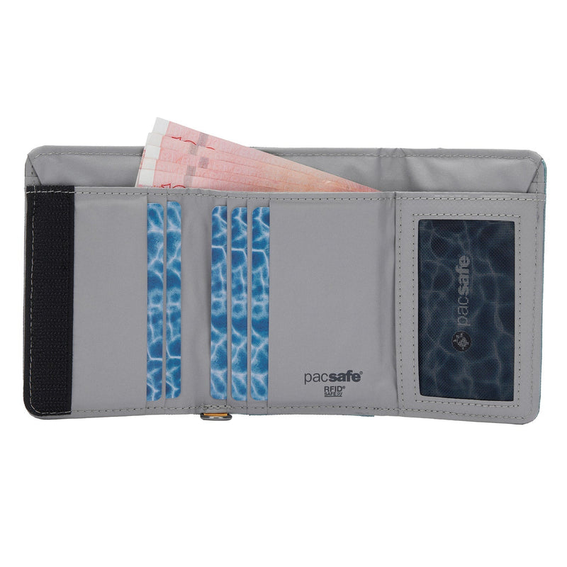 Pacsafe® RFIDsafe™ RFID blocking trifold wallet, Fresh Mint
