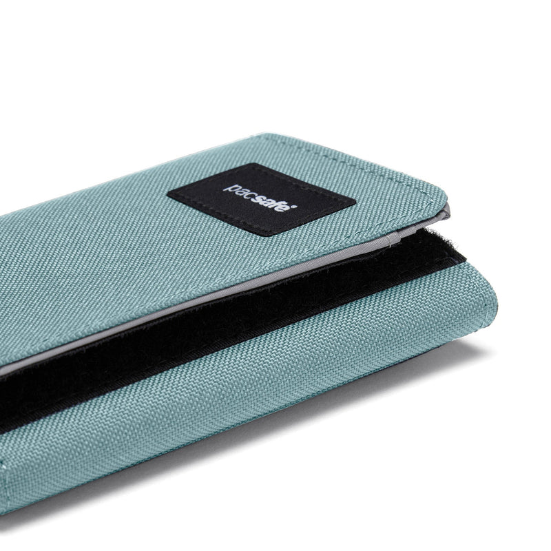 Pacsafe® RFIDsafe™ RFID blocking trifold wallet, Fresh Mint