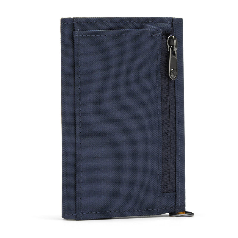 Pacsafe® RFIDsafe™ RFID blocking trifold wallet, Coastal Blue
