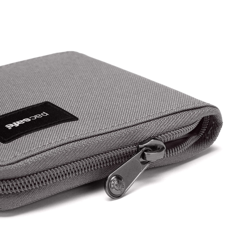 Pacsafe® RFIDsafe™ RFID blocking zip around wallet, Stone
