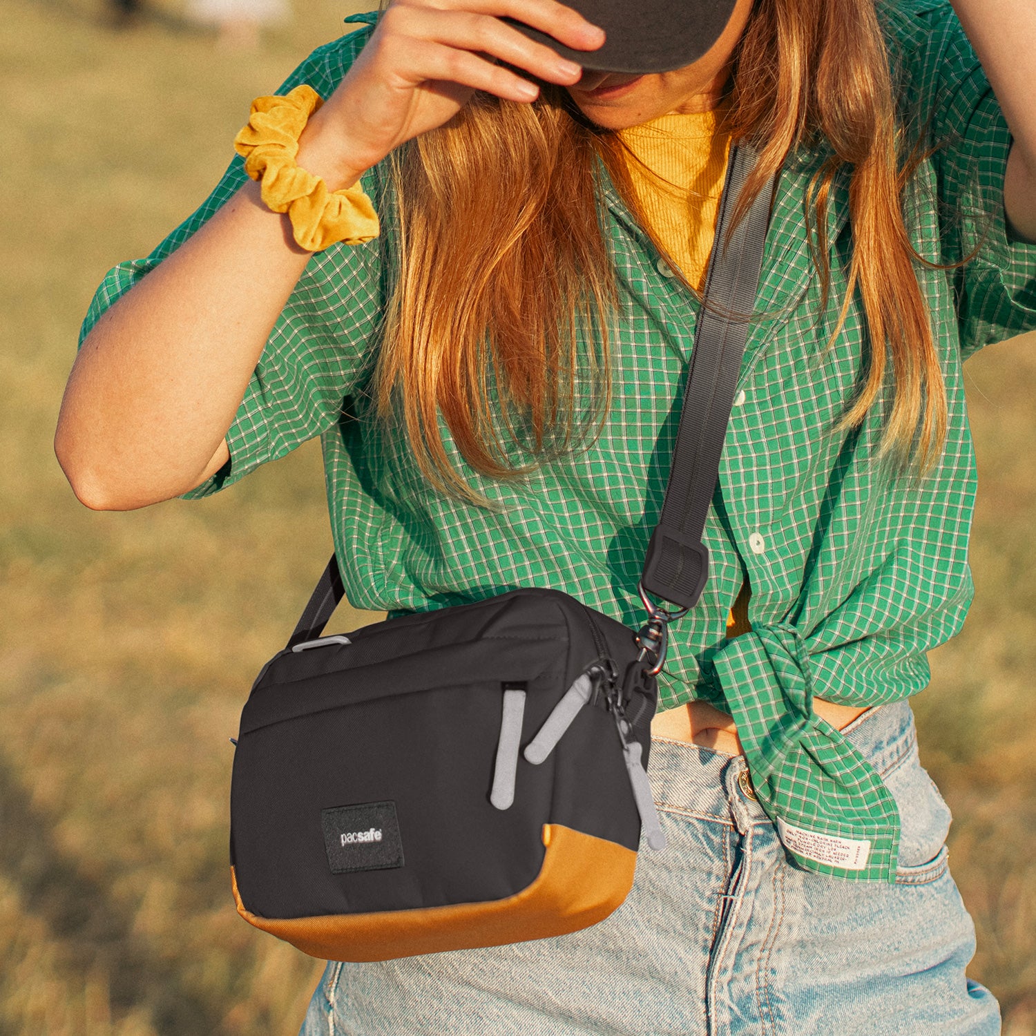 Pacsafe® GO anti-theft crossbody bag, Jet Black