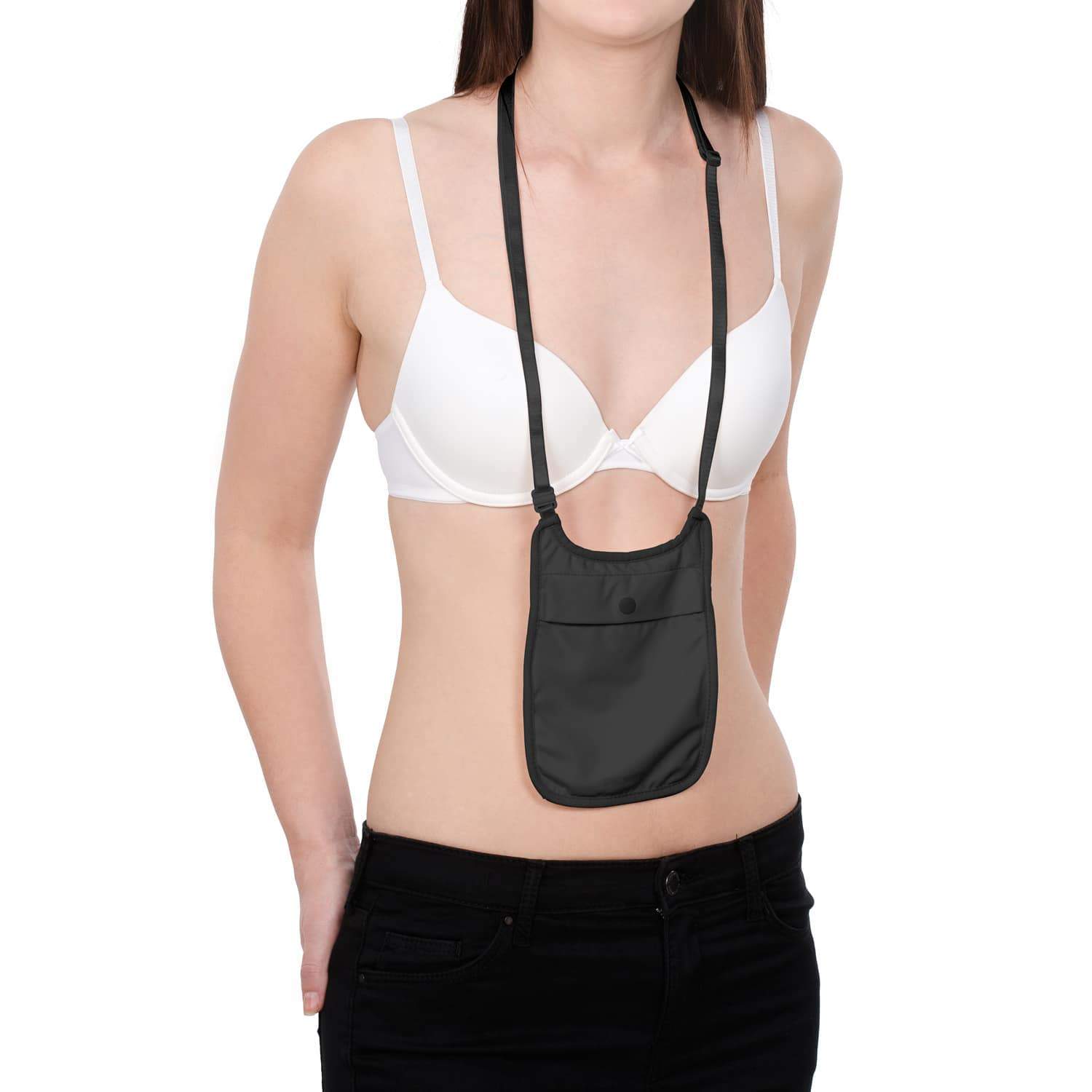 Coversafe S75 Secret Travel Neck Pouch, Black