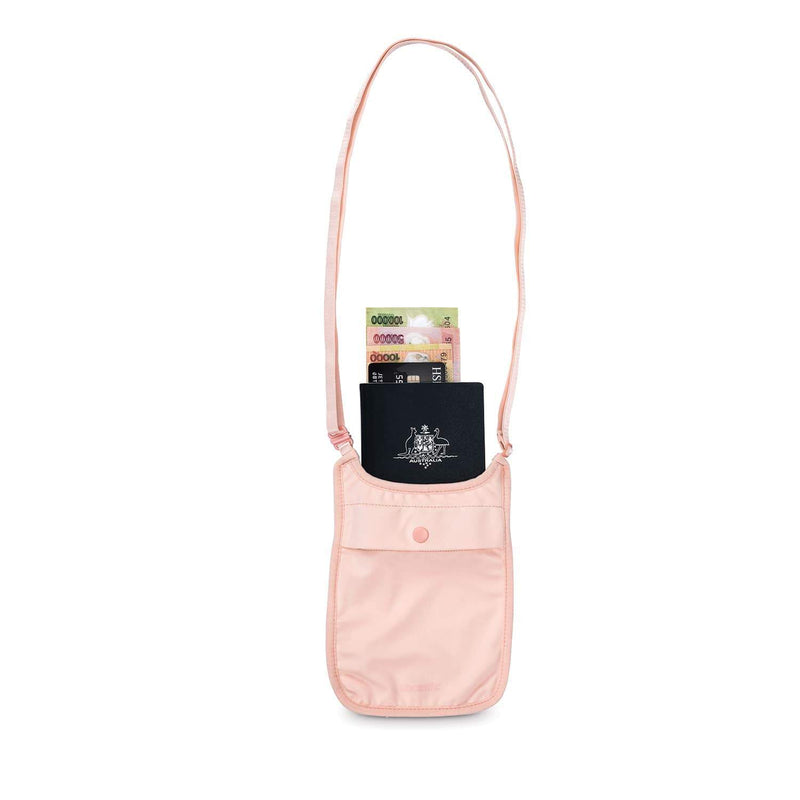 Coversafe S75 Secret Travel Neck Pouch, Orchid Pink