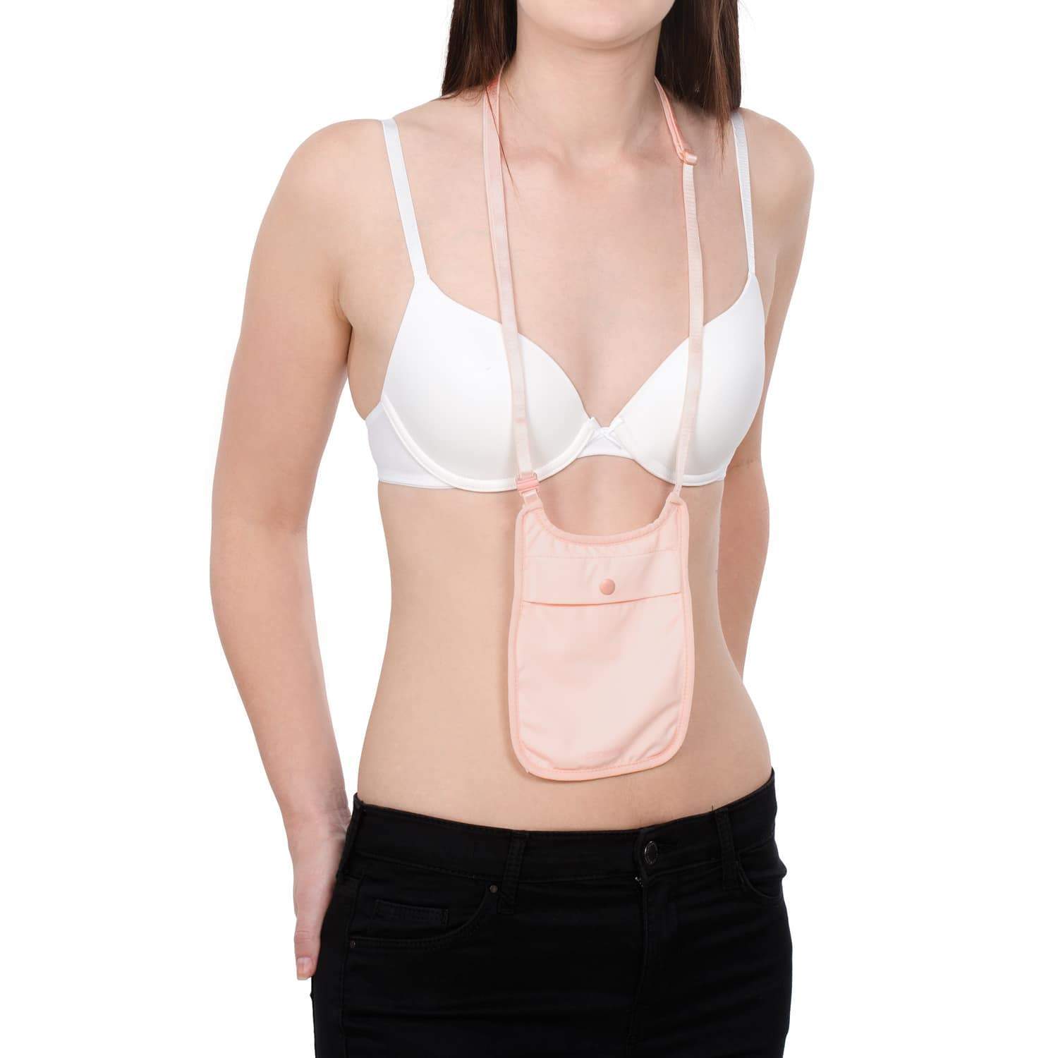 Coversafe S75 Secret Travel Neck Pouch, Orchid Pink