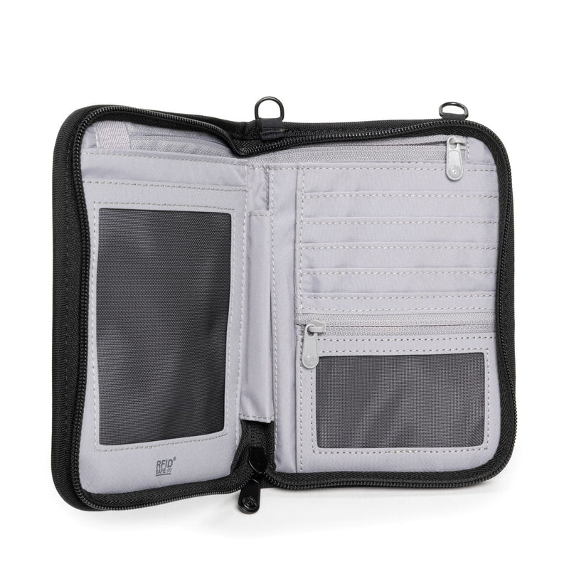 Pacsafe® RFIDsafe™ V150 RFID blocking compact organizer, Black