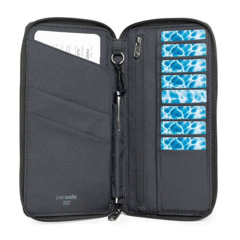 Pacsafe® RFIDsafe™ RFID blocking travel wallet, Black
