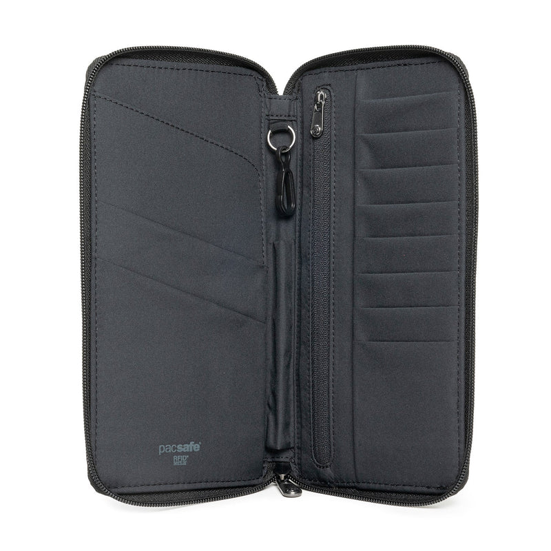 Pacsafe® RFIDsafe™ RFID blocking travel wallet, Black